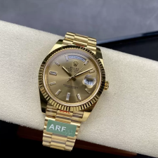 최고퀄 ARF공장 롤렉스 데이데이트 샴폐인 다이아 다이얼 옐로우 골드 금통 40mm 228238