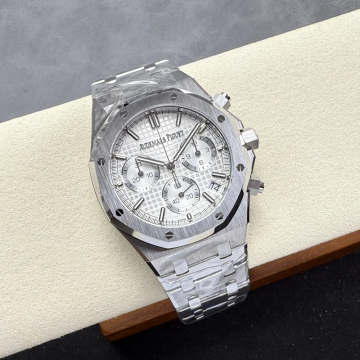 최고퀄 DD공장 오데마피게 로얄오크 크로노그래프 화이트 다이얼 스틸 41mm 26240