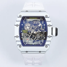 최고퀄 ZF공장 리차드밀 라파엘 나달 RM35-01 화이트 카본 케이스 / 화이트 러버밴드