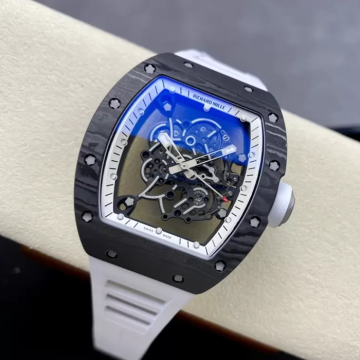 최고퀄 ZF공장 리차드밀 부바왓슨 RM-055 블랙카본 / 화이트 / 화이트 러버밴드