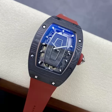 최고퀄 G+공장 리차드밀 RM07-01 블랙 카본 레드 러버밴드