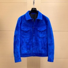 최고퀄 톰포드 스웨이드 트러커 자켓 블루
