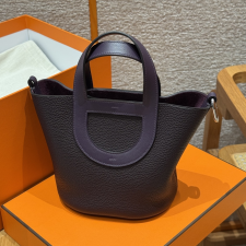 최고퀄 올수공 에르메스 인 더 루프 18 Raisin 클레망스 가죽 실버 하드웨어