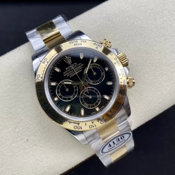 최고퀄 클린공장 롤렉스 데이토나 블랙 다이얼 옐로우 골드 콤비 126503