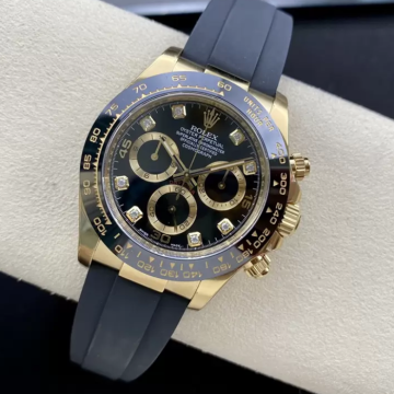 최고퀄 클린공장 롤렉스 데이토나 블랙 8P 다이얼 옐로우 골드 금통 러버밴드 116518