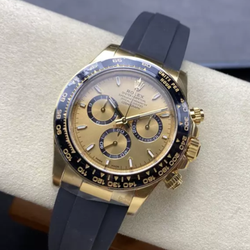 최고퀄 클린공장 롤렉스 데이토나 샴폐인 인덱스 다이얼 옐로우 골드 러버밴드 126518