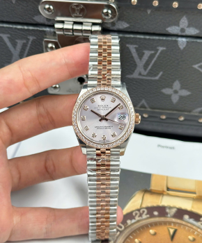 최고퀄 THB공장 여성용 롤렉스 데이저스트 썬더스트 10P 다이얼 로즈골드 콤비 다이아 베젤 31mm