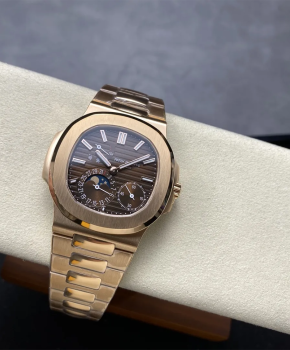 최고퀄 PP공장 파텍필립 노틸러스 문페이즈 브라운 다이얼 로즈골드 금통 5712